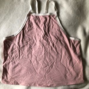 pink racerback crop top
